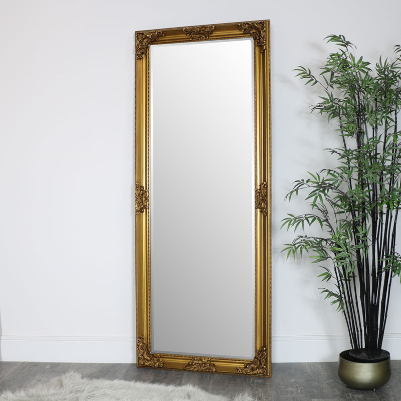 Gold full deals length wall mirror